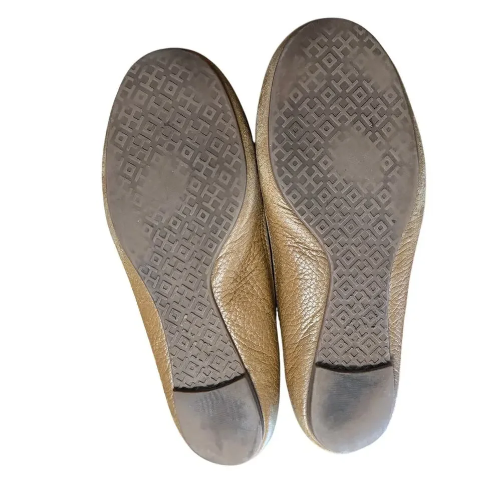 Tory Burch Camel Brown Leather Flats Size 6.5